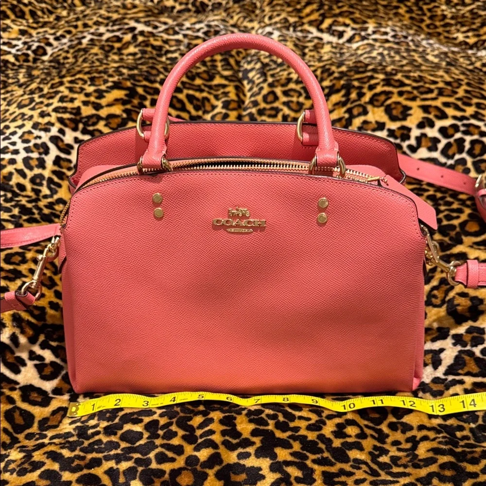 Coach Coral Leather Satchel - Picture 1 of 7